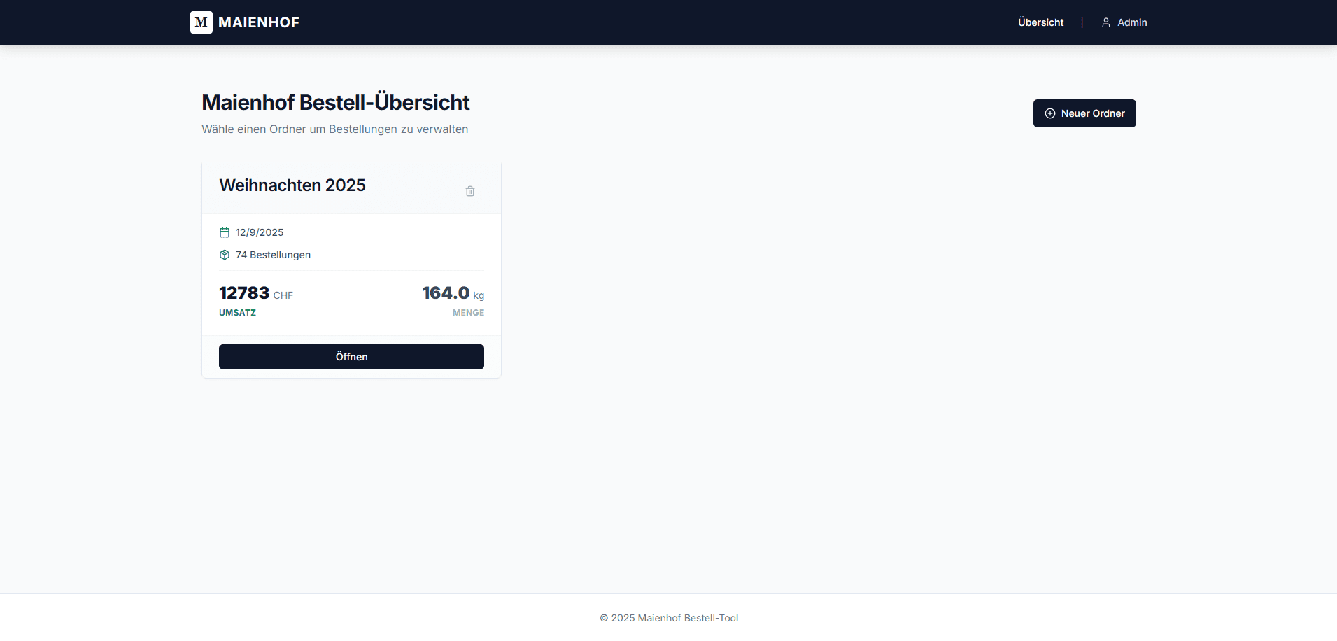 Maienhof Rechnungs Tool